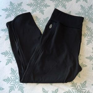 Free People Movement Women’s Black Leggings with Slits on Sides